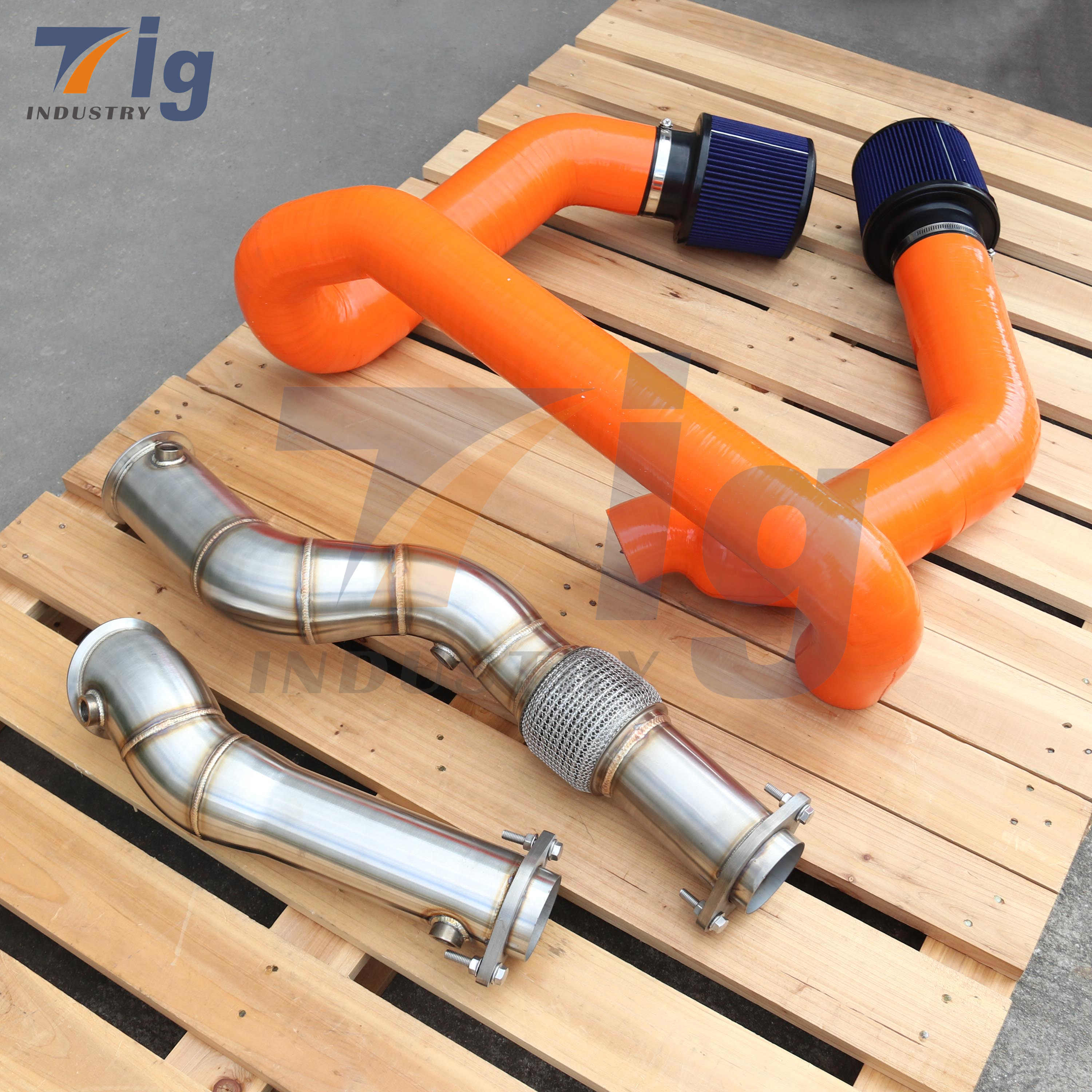 SILICONE Front Mount Air Intake Kit for BMW M3 M4 G80 G82 G8X EXHAUST DOWNPIPE