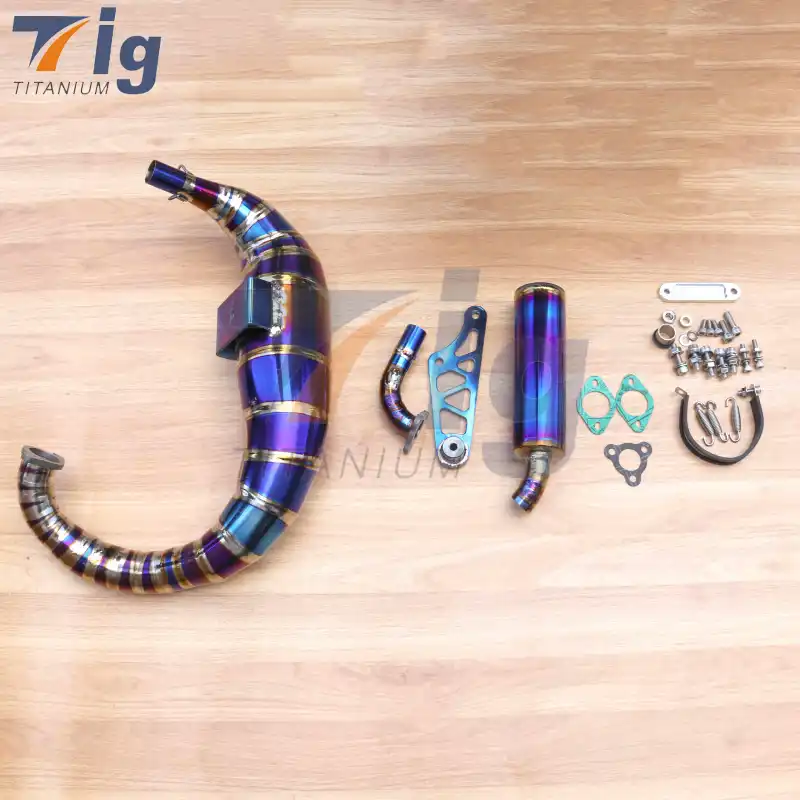 Titanium Motorcycle Exhaust System Kit