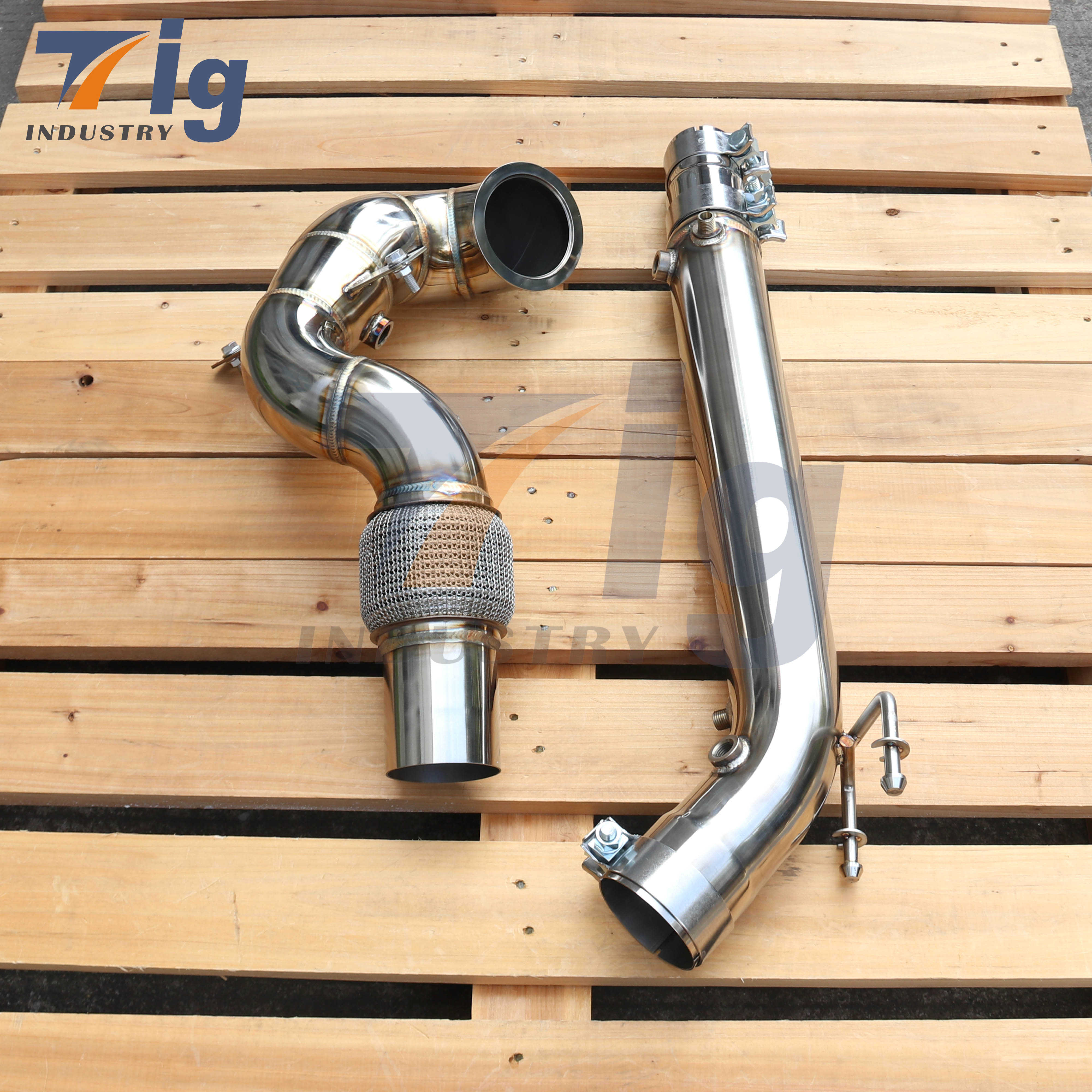 SS304 stainless steel Downpipe VW MK8 GTI OPF