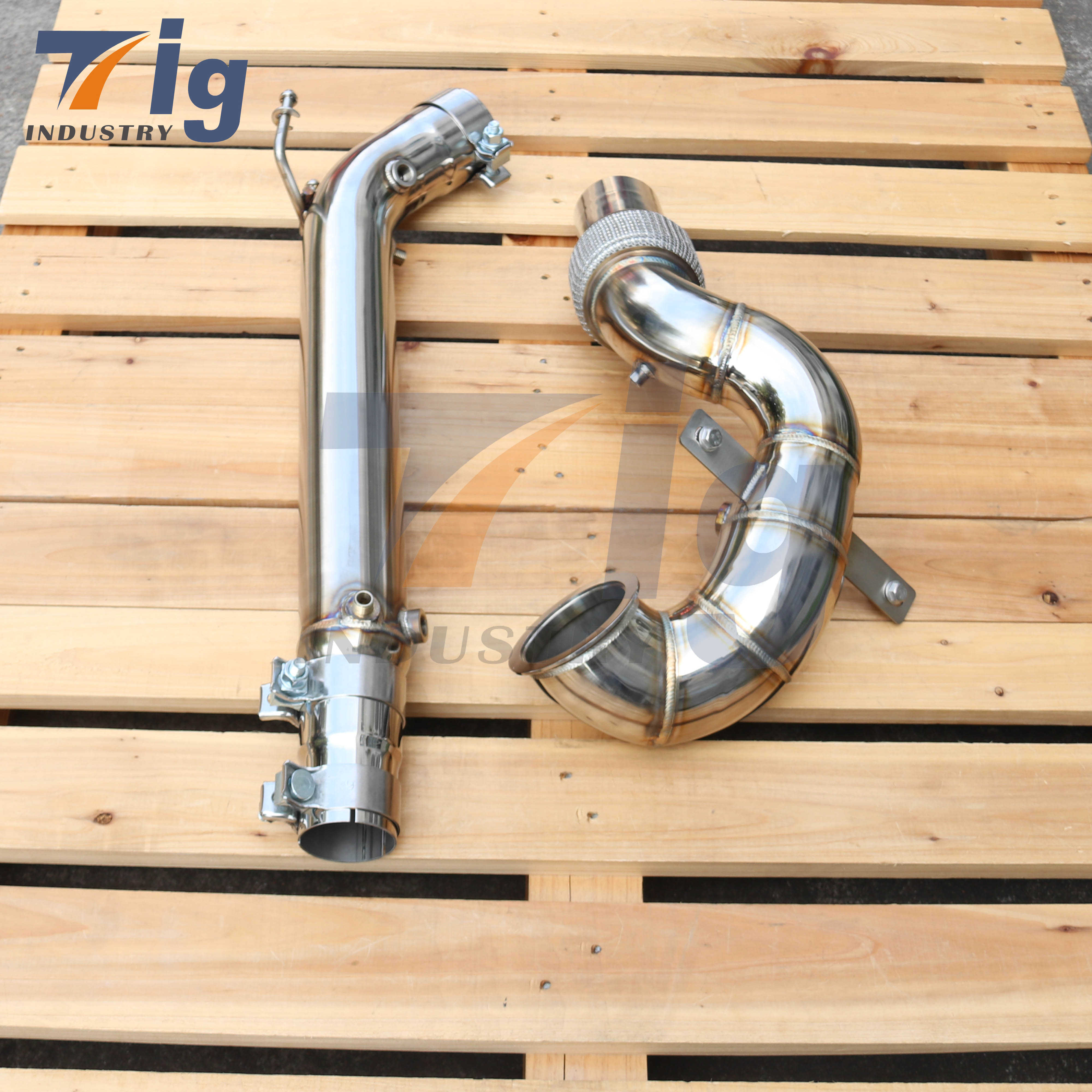 SS304 stainless steel Downpipe VW MK8 GTI OPF