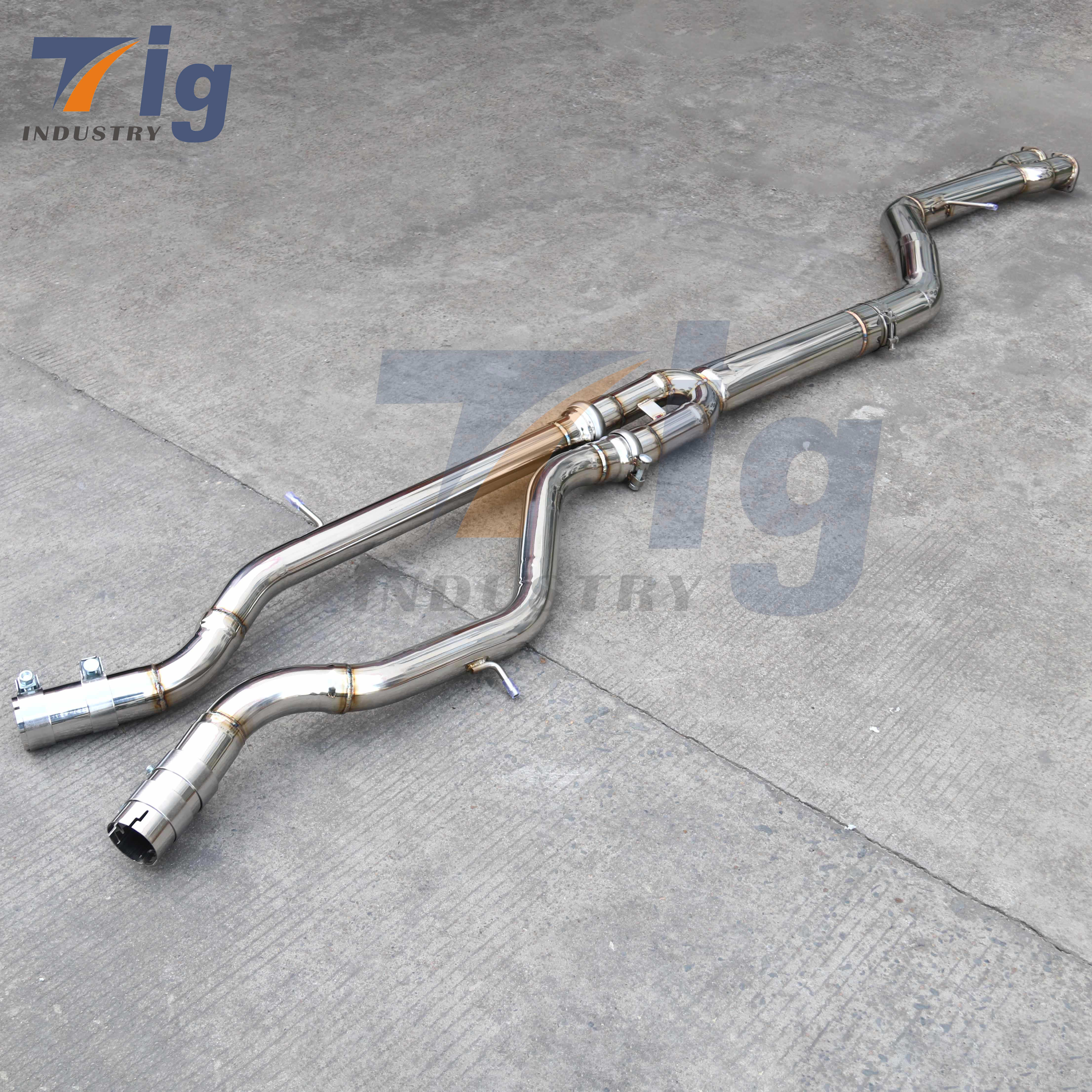 exhaust mid pipes for BMW M3 F80/M4 F82 F8X S55 3.0T resonated ss304 equal length midpipe
