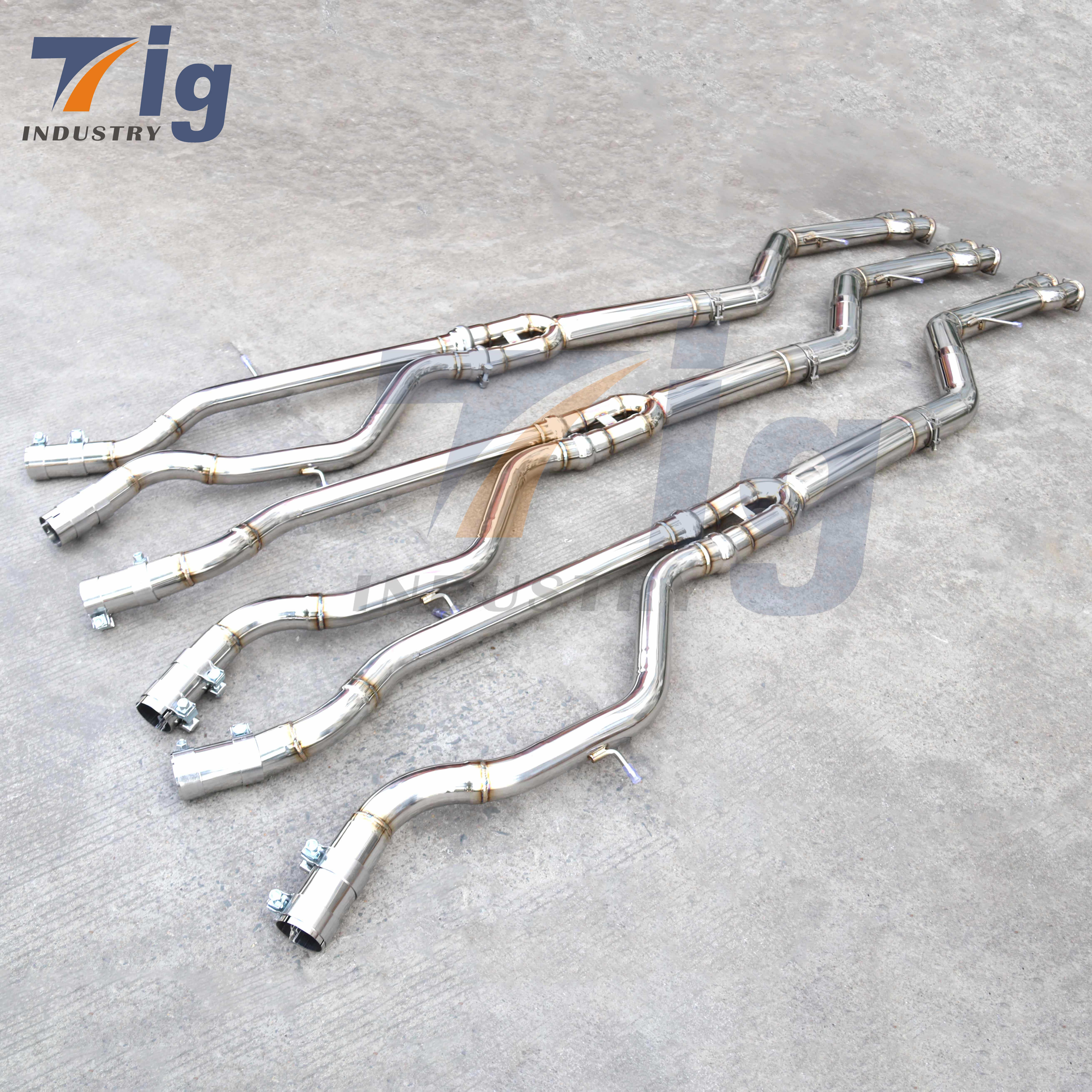 exhaust mid pipes for BMW M3 F80/M4 F82 F8X S55 3.0T resonated ss304 equal length midpipe