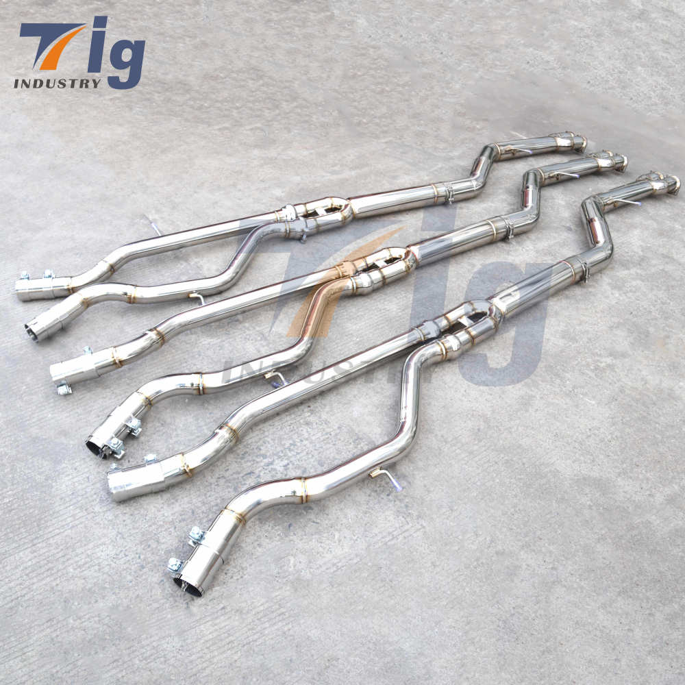 exhaust mid pipes for BMW M3 F80/M4 F82 F8X S55 3.0T resonated ss304 equal length midpipe