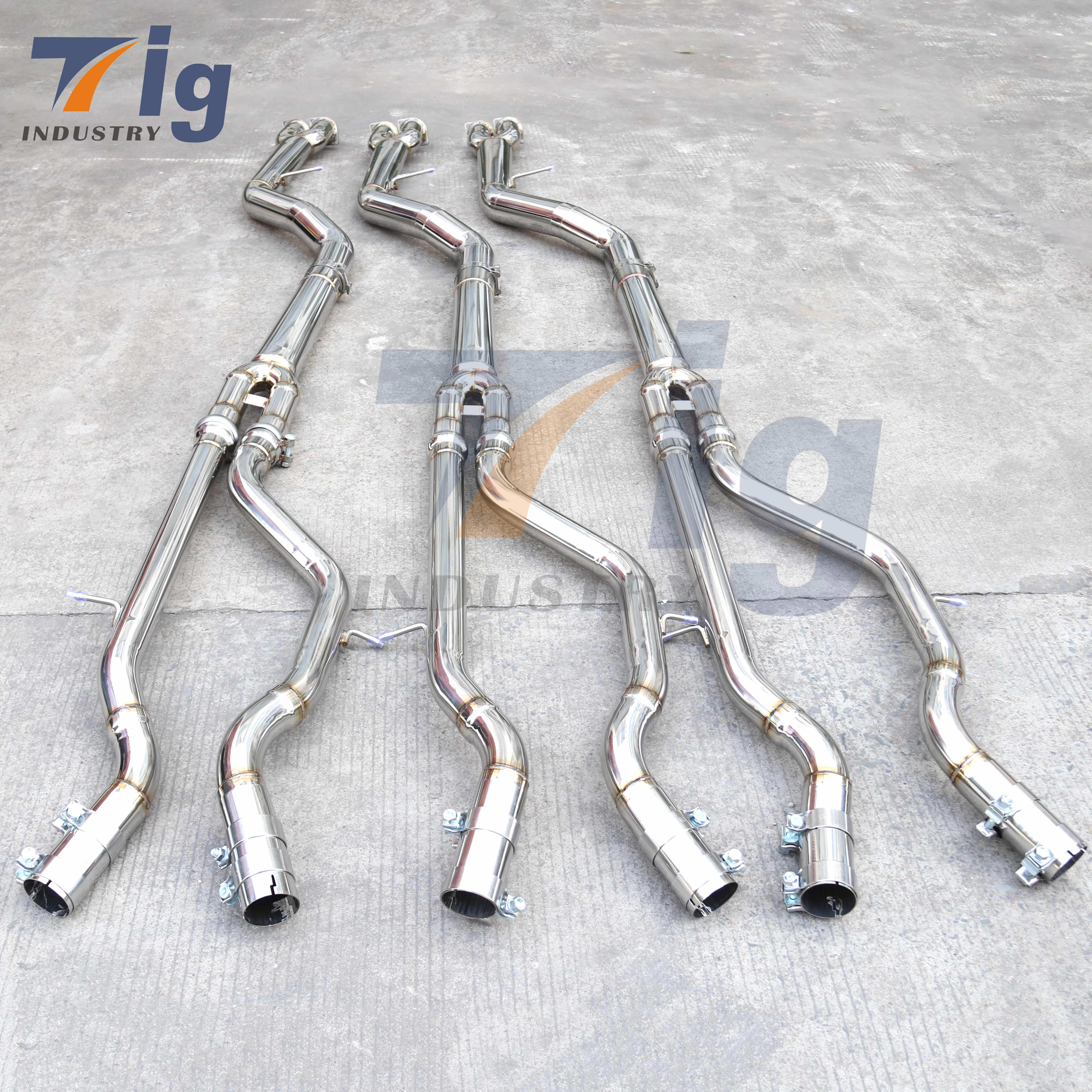 exhaust mid pipes for BMW M3 F80/M4 F82 F8X S55 3.0T resonated ss304 equal length midpipe