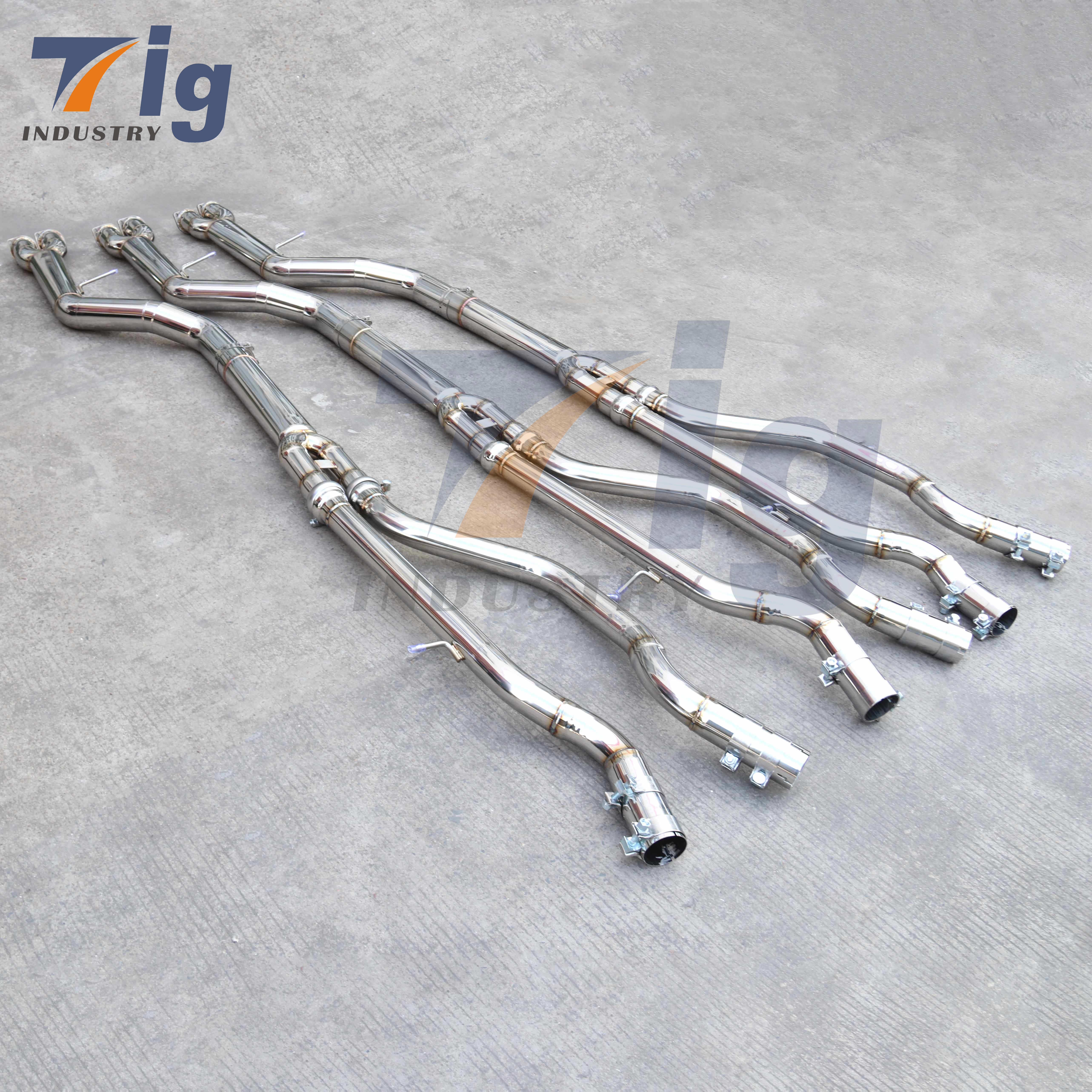 exhaust mid pipes for BMW M3 F80/M4 F82 F8X S55 3.0T resonated ss304 equal length midpipe