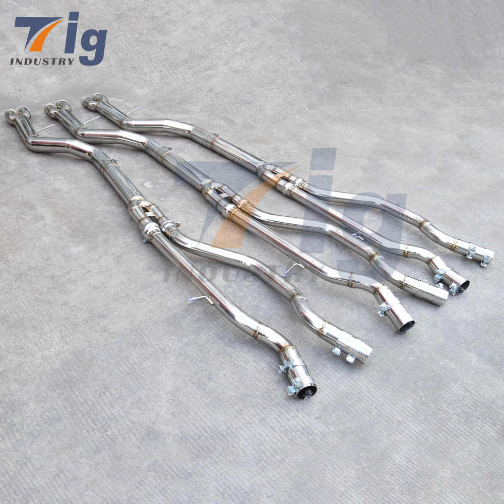exhaust mid pipes for BMW M3 F80/M4 F82 F8X S55 3.0T resonated ss304 equal length midpipe