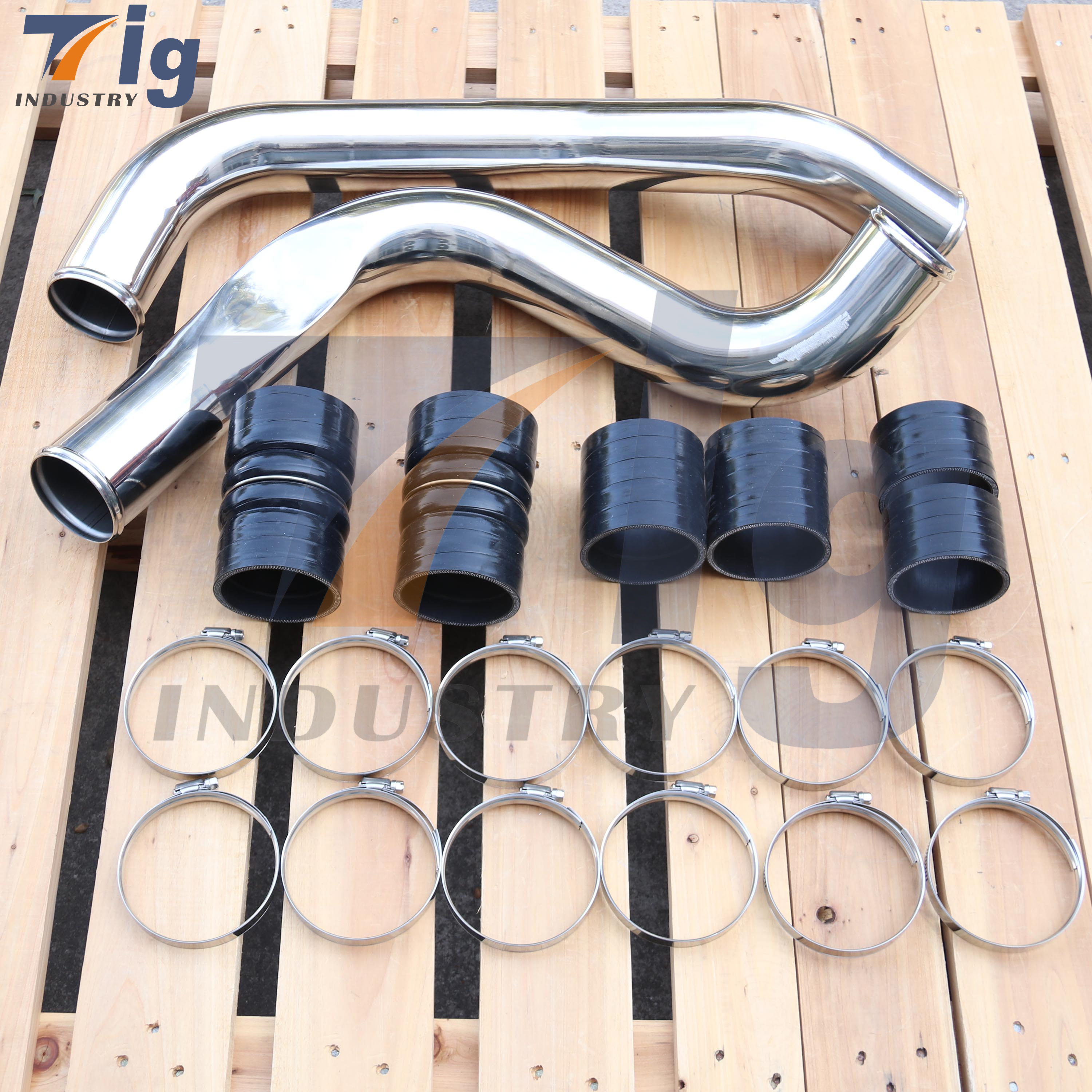 1999.5-2003 FORD 7.3L POWERSTROKE HEAVY DUTY TURBO INTERCOOLER PIPES WITH BOOTS AND CLAMPS