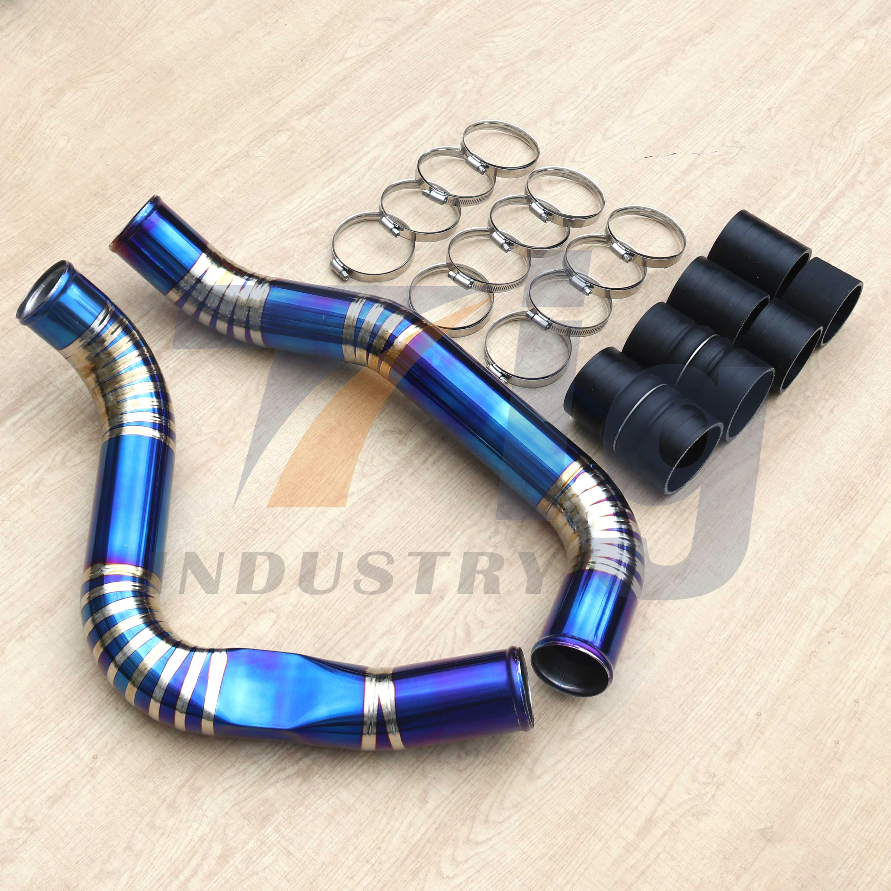 TItanium FORD 7.3L POWERSTROKE HEAVY DUTY TURBO INTERCOOLER PIPES WITH BOOTS AND CLAMPS 1999.5-2003