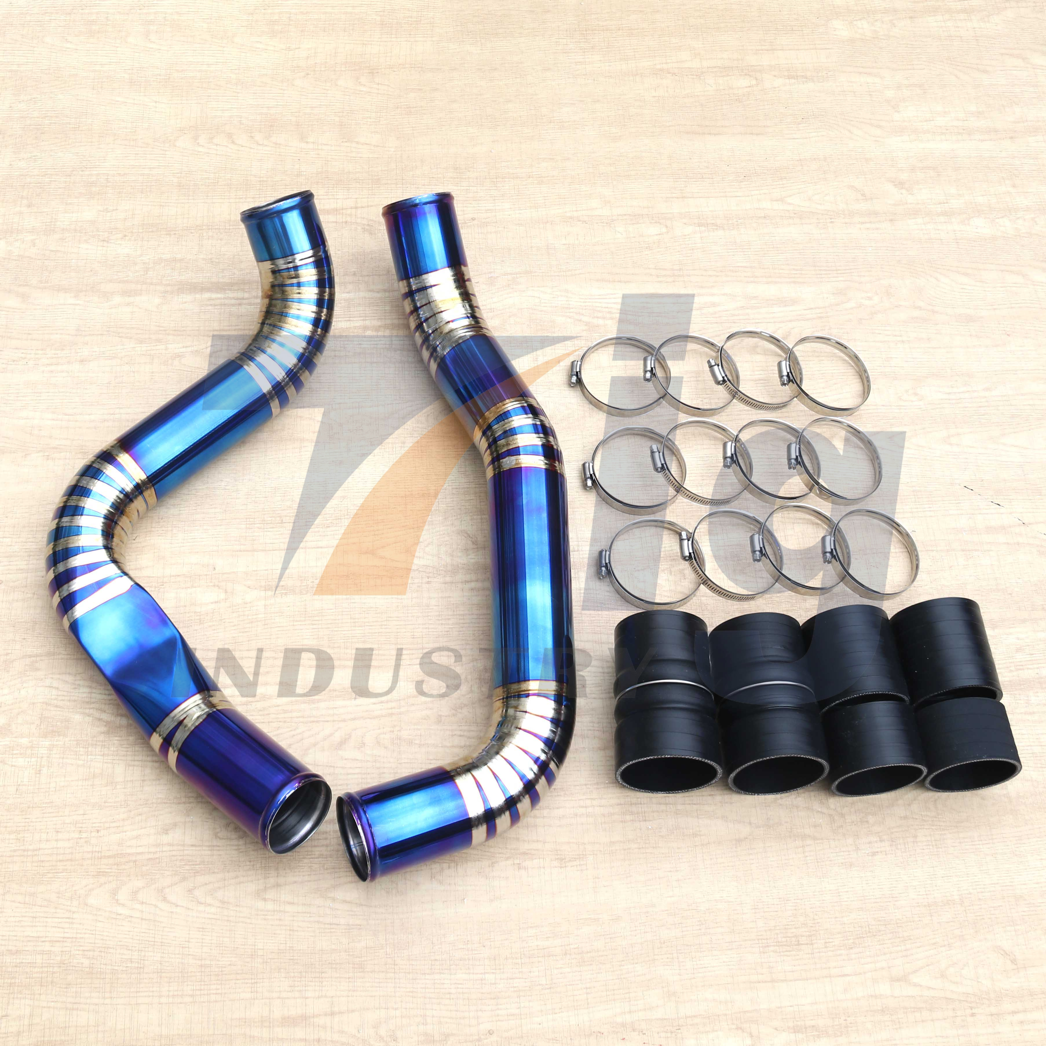 TItanium FORD 7.3L POWERSTROKE HEAVY DUTY TURBO INTERCOOLER PIPES WITH BOOTS AND CLAMPS 1999.5-2003