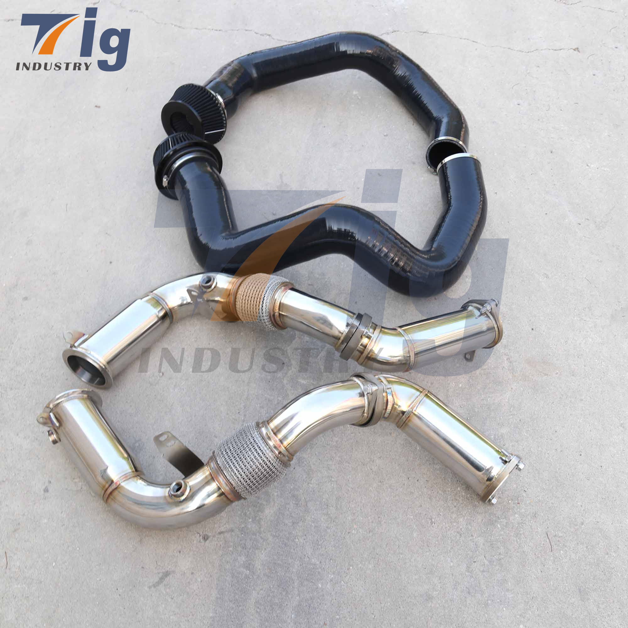 Silicone Front Mount Intake + Stainless Steel Downpipe G90 M5