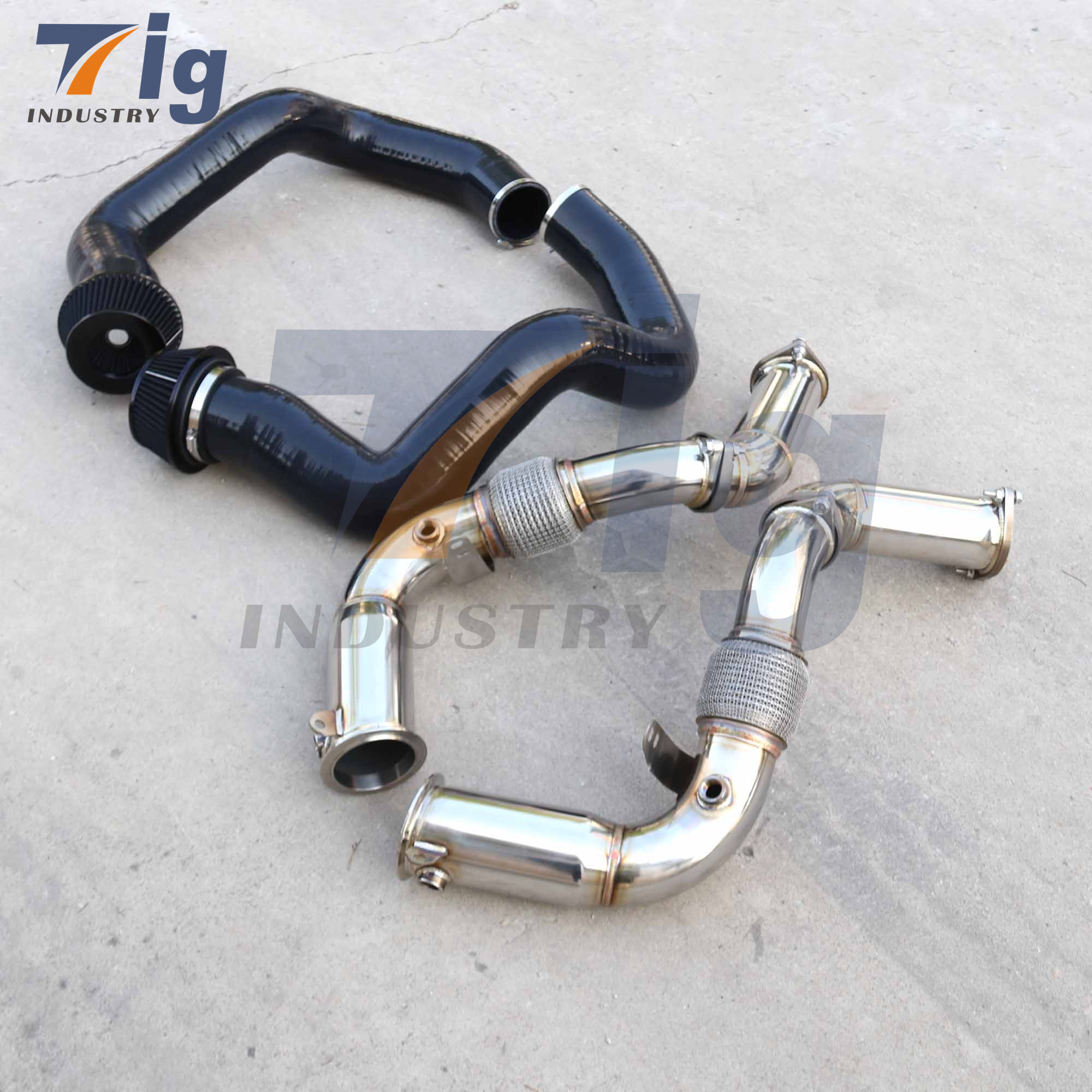 Silicone Front Mount Intake + Stainless Steel Downpipe G90 M5