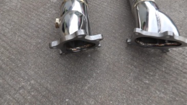 Fit Nissans Skyline GTR R35 09-19 stainless steel Turbos exhaust Down Pipe (Resonated)