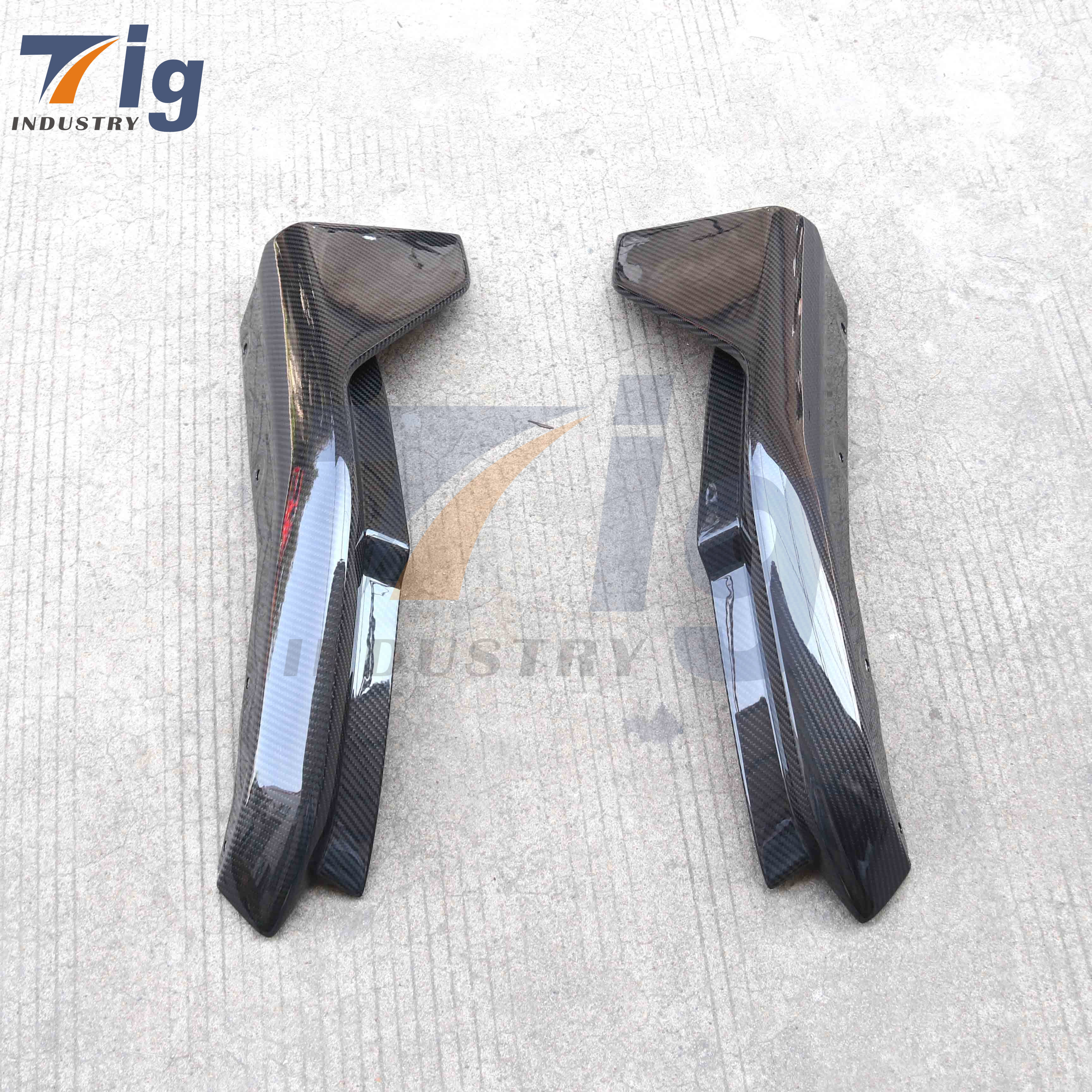 M Performance Winglet Style Carbon Fiber Rear Bumper Corner Splitter Extensions 2021-2024 BMW G80 M3 All Models