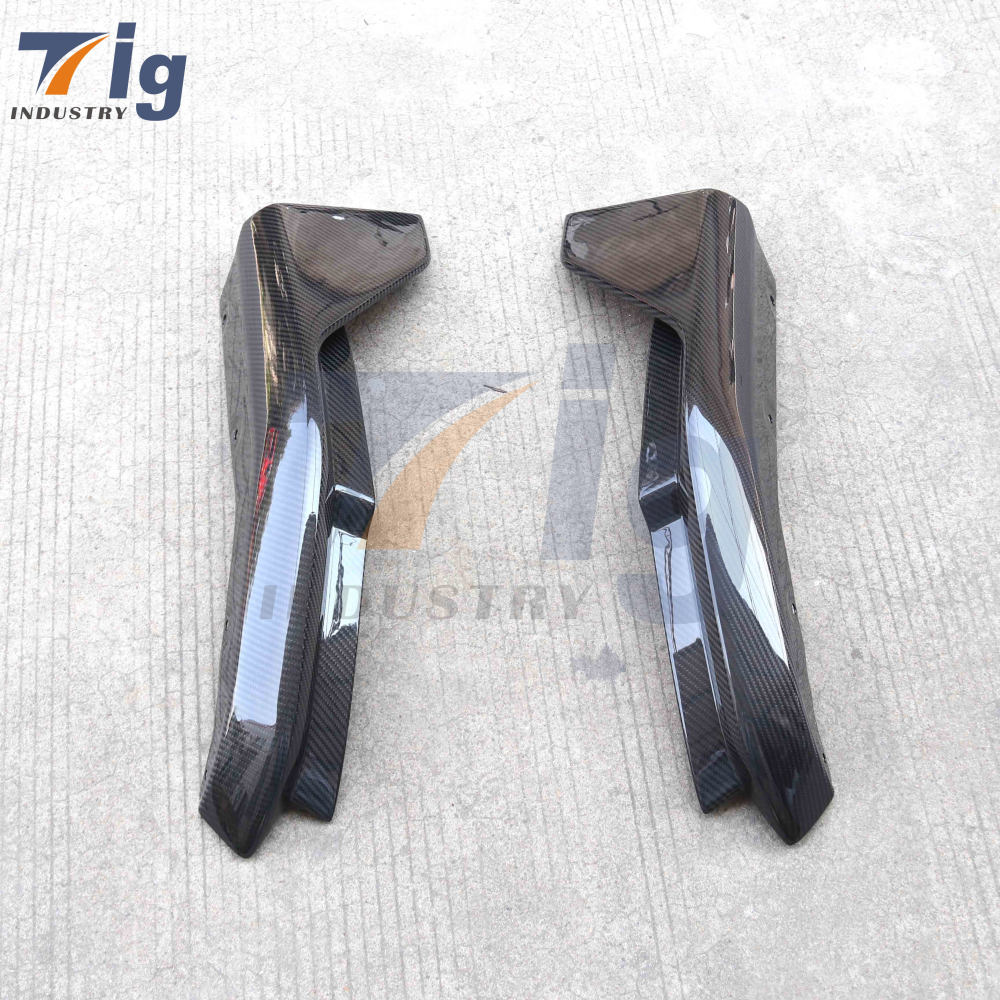 M Performance Winglet Style Carbon Fiber Rear Bumper Corner Splitter Extensions 2021-2024 BMW G80 M3 All Models