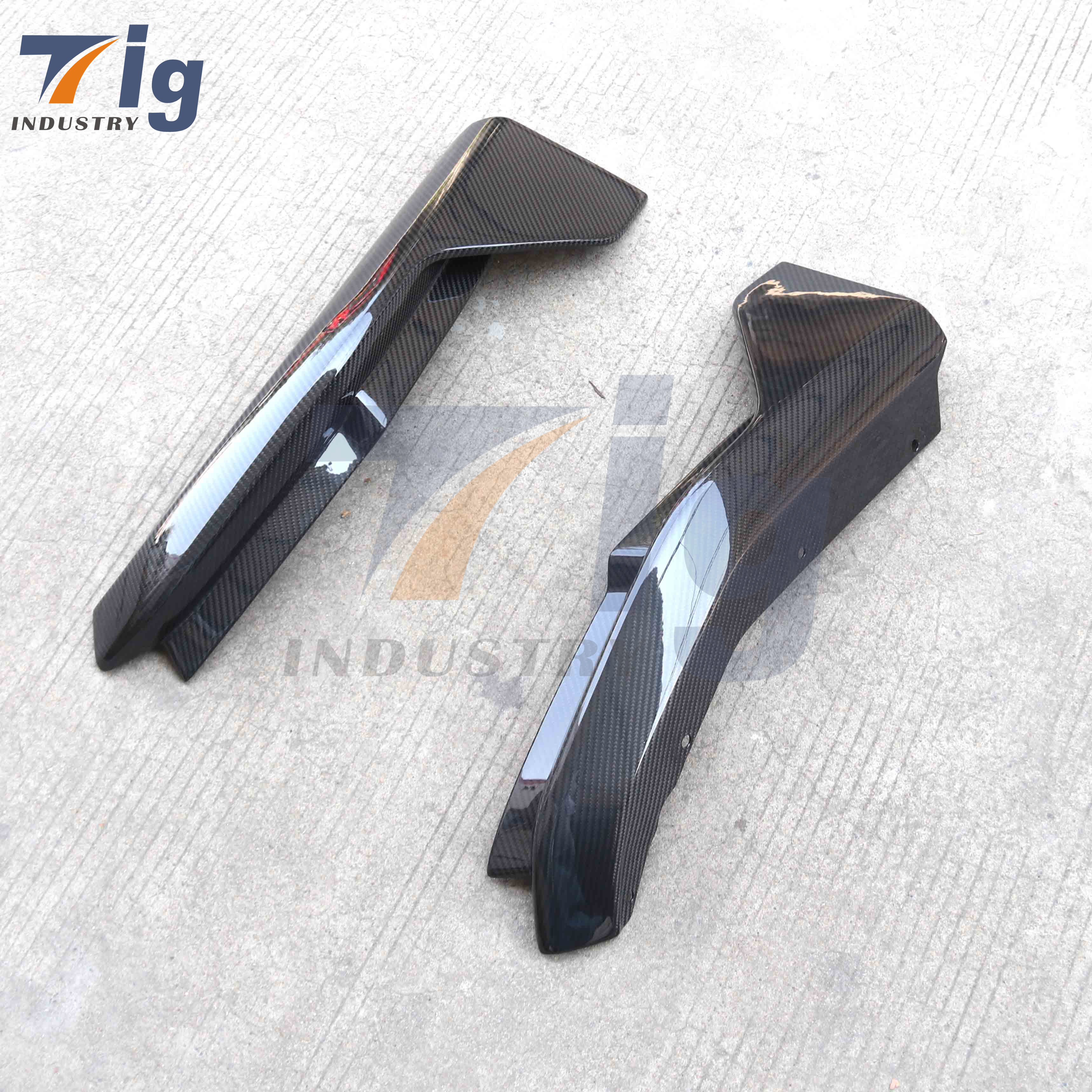 M Performance Winglet Style Carbon Fiber Rear Bumper Corner Splitter Extensions 2021-2024 BMW G80 M3 All Models