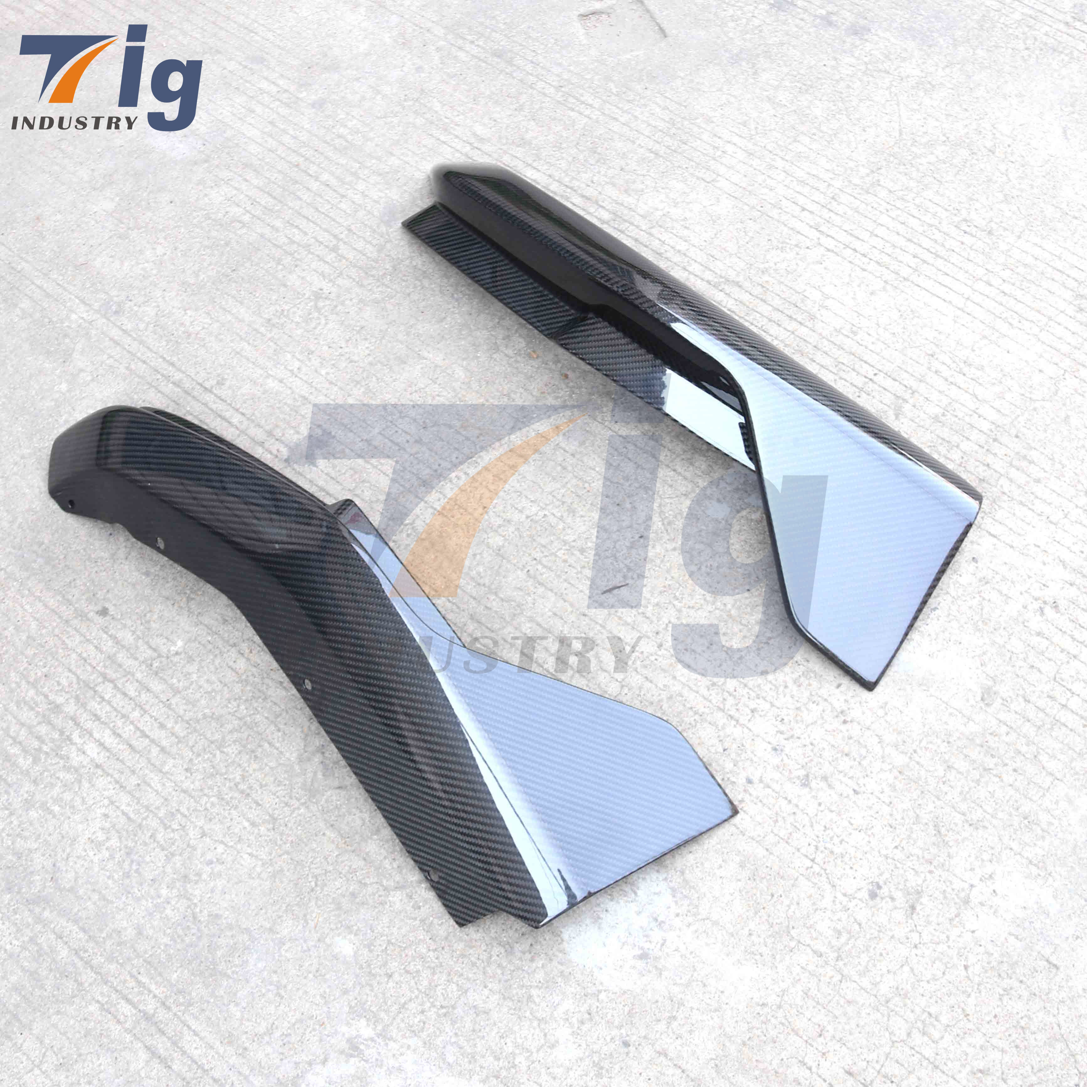 M Performance Winglet Style Carbon Fiber Rear Bumper Corner Splitter Extensions 2021-2024 BMW G80 M3 All Models