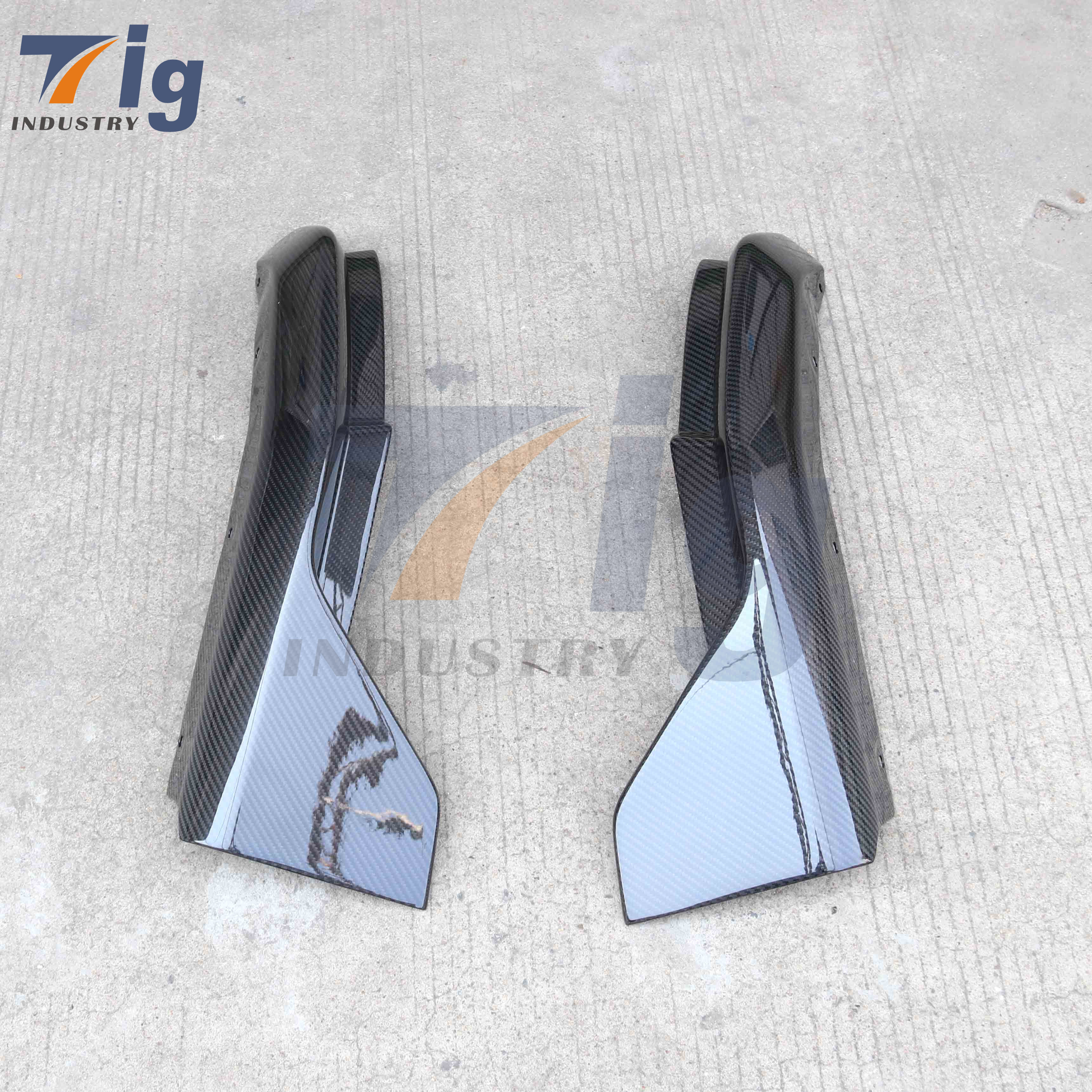 M Performance Winglet Style Carbon Fiber Rear Bumper Corner Splitter Extensions 2021-2024 BMW G80 M3 All Models