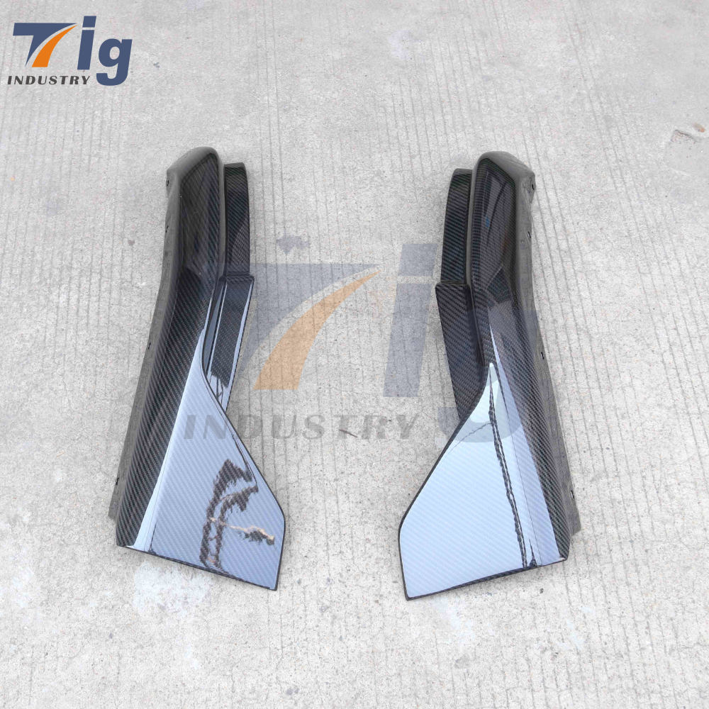 M Performance Winglet Style Carbon Fiber Rear Bumper Corner Splitter Extensions 2021-2024 BMW G80 M3 All Models