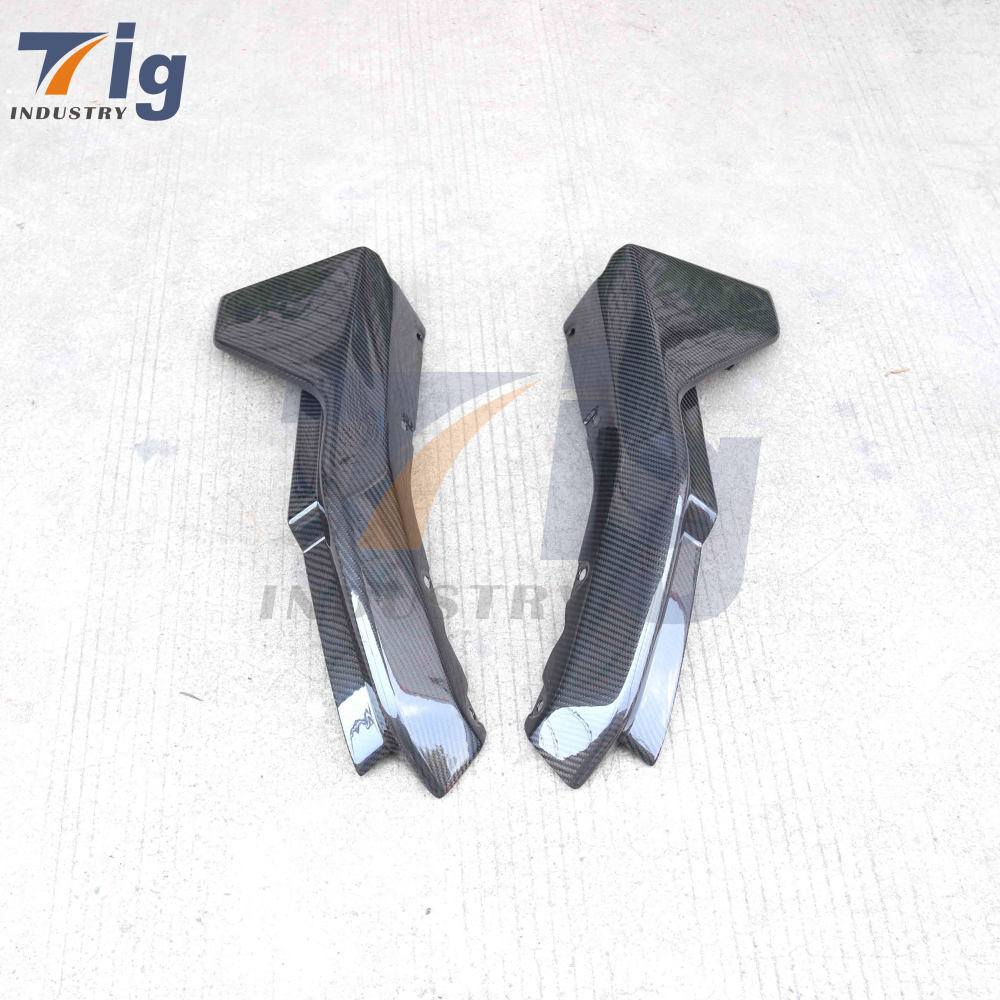 Replacement 2021+ BMW G82 G83 M4 Models Carbon Fiber Rear Bumper Lower Apron Lip Splitter Winglet Pair