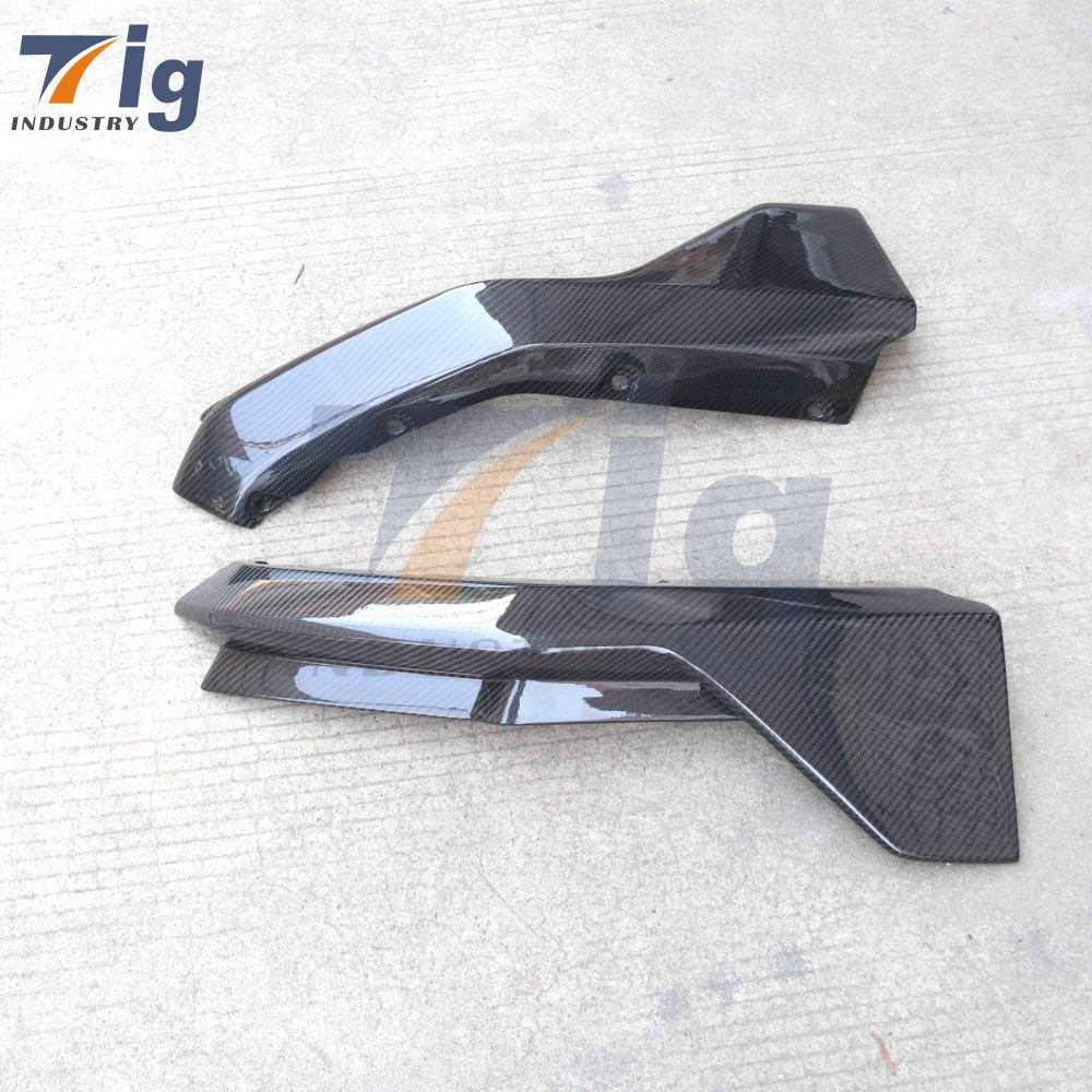 Replacement 2021+ BMW G82 G83 M4 Models Carbon Fiber Rear Bumper Lower Apron Lip Splitter Winglet Pair