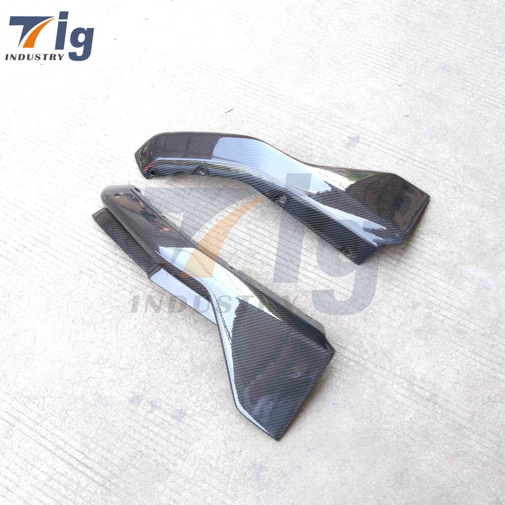 Replacement 2021+ BMW G82 G83 M4 Models Carbon Fiber Rear Bumper Lower Apron Lip Splitter Winglet Pair