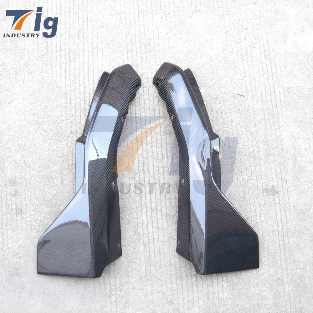 Replacement 2021+ BMW G82 G83 M4 Models Carbon Fiber Rear Bumper Lower Apron Lip Splitter Winglet Pair