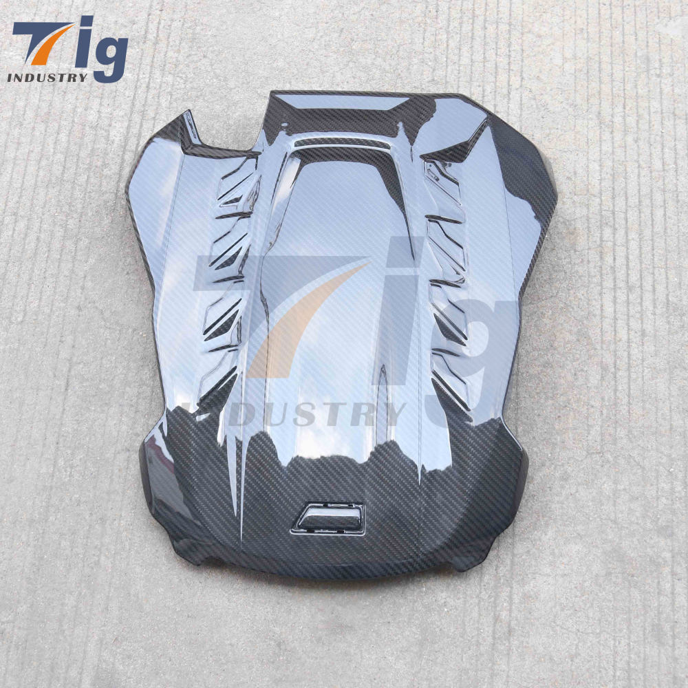 F95 Engine Hood Cover BMW F96 X6M X5M Dry Carbon Fiber Front Engine Car Hood Trim Exterior Replacement