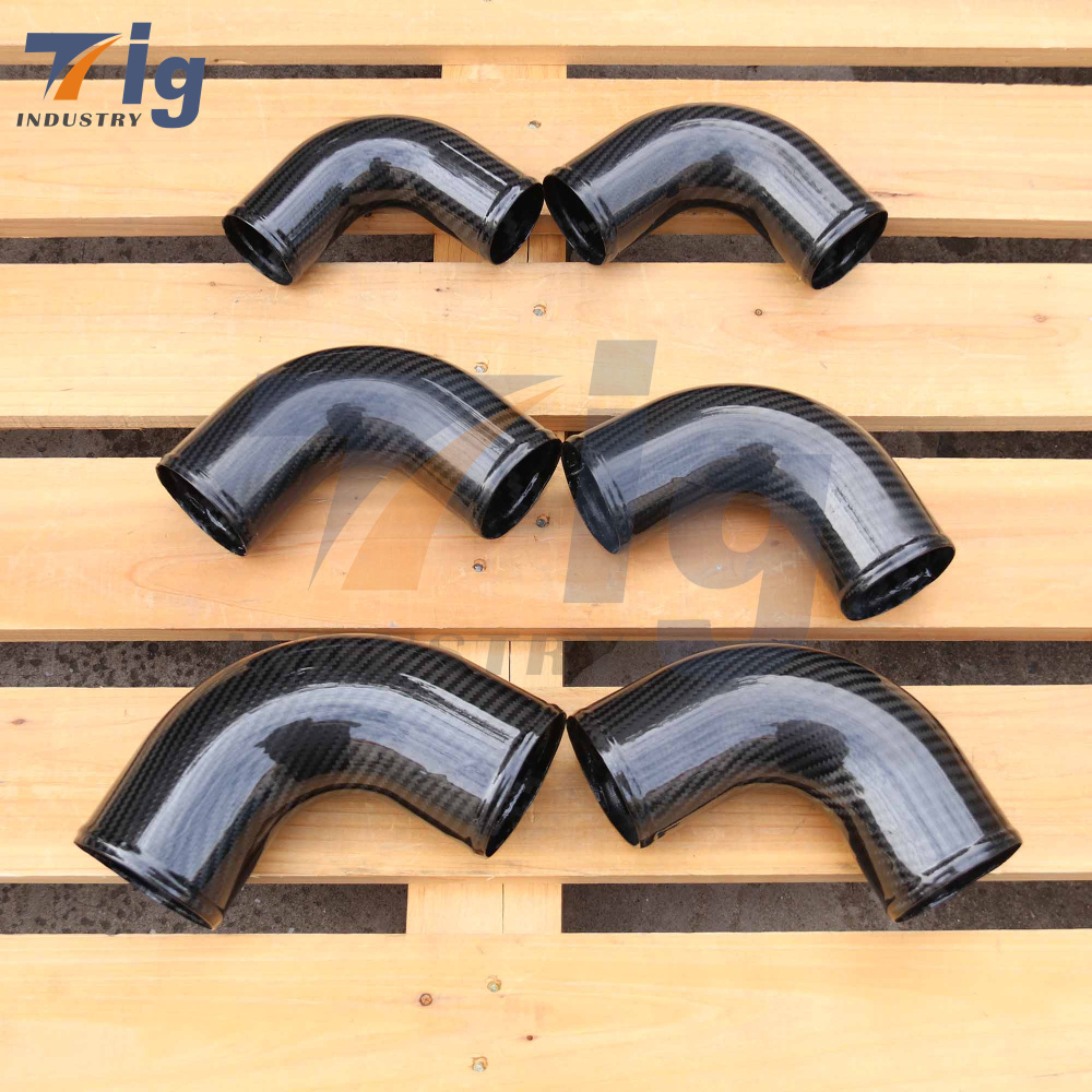 Customization High Strength 100% Carbon Fiber Tube Glossy Surface carbon fiber turbo intercooler pipe