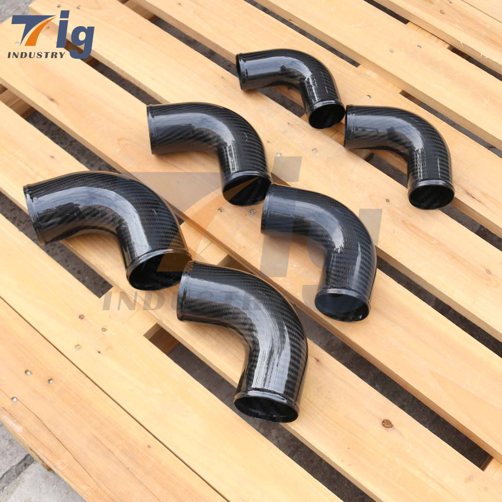 Customization High Strength 100% Carbon Fiber Tube Glossy Surface carbon fiber turbo intercooler pipe