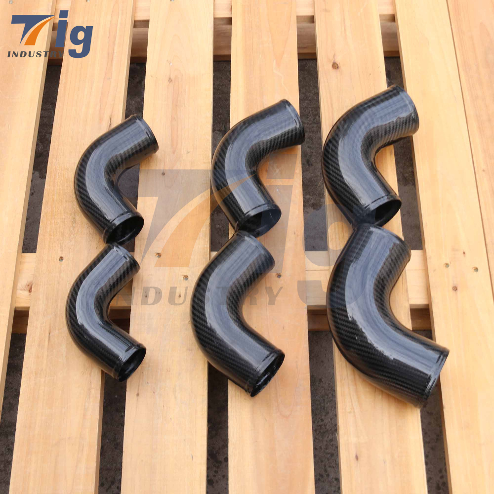 Customization High Strength 100% Carbon Fiber Tube Glossy Surface carbon fiber turbo intercooler pipe