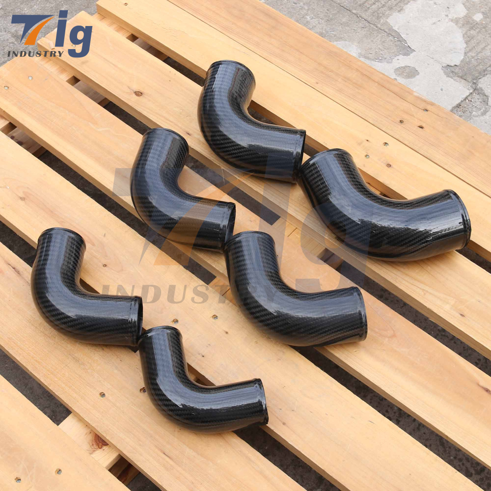 Customization High Strength 100% Carbon Fiber Tube Glossy Surface carbon fiber turbo intercooler pipe