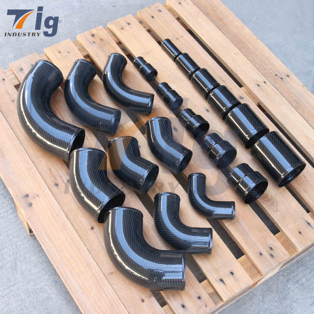 Customized Light Weight Big/Small size Carbon Fiber Tubing forged patten roll wrapped glossy carbon fiber tube pipe