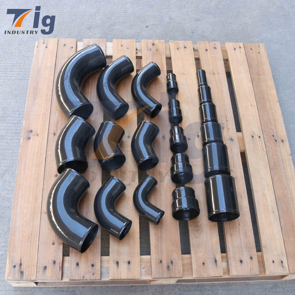 Customized Light Weight Big/Small size Carbon Fiber Tubing forged patten roll wrapped glossy carbon fiber tube pipe