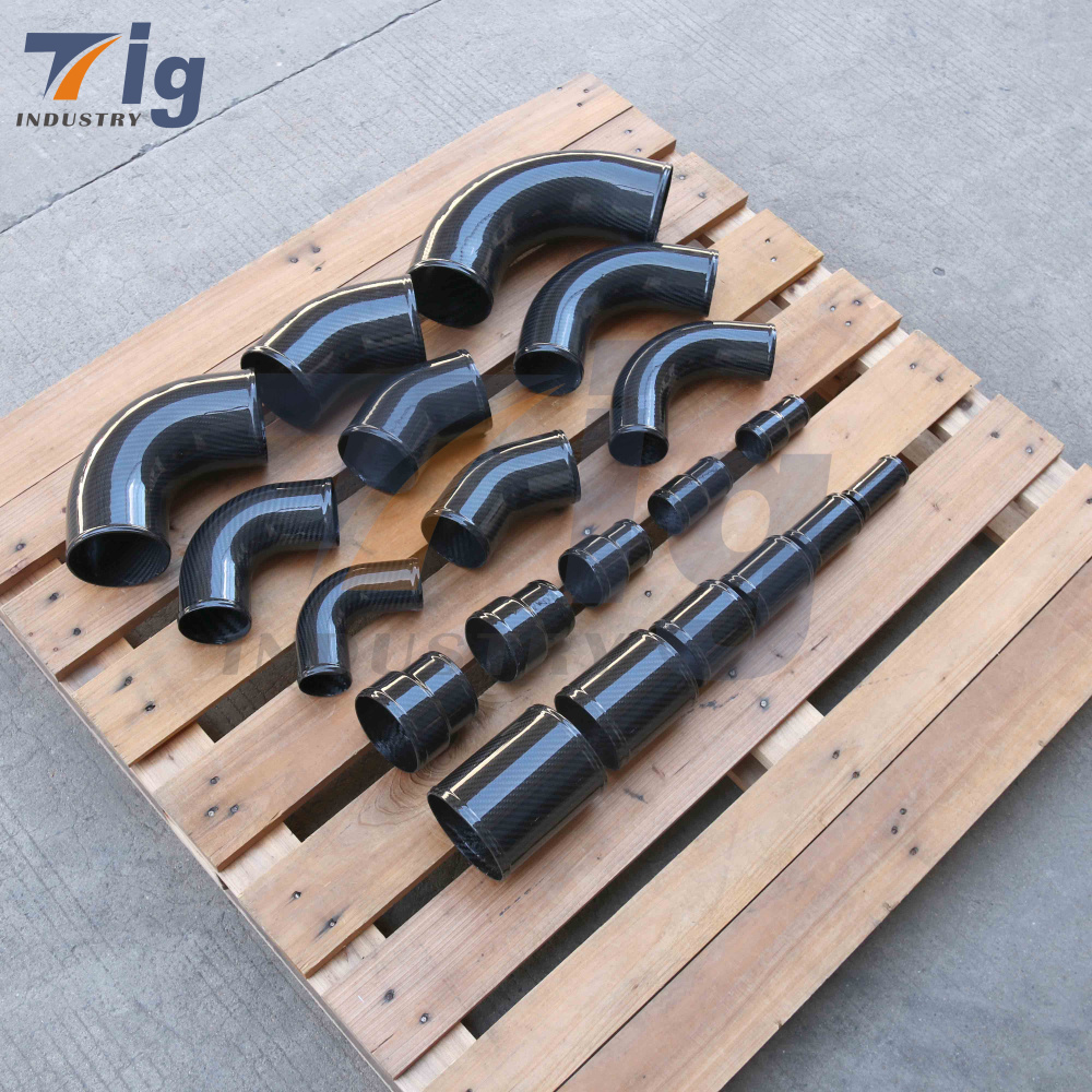 Customized Light Weight Big/Small size Carbon Fiber Tubing forged patten roll wrapped glossy carbon fiber tube pipe