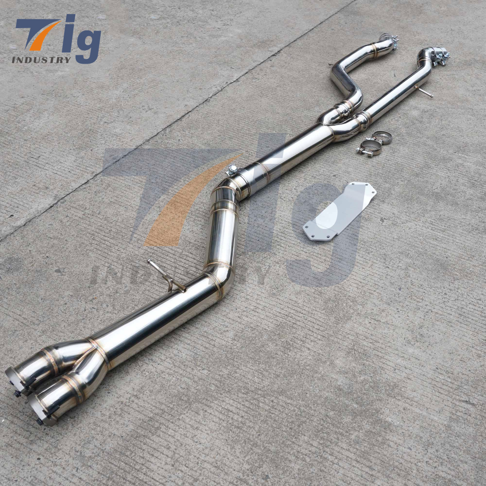 SS304 BMW S55 F80 F82 M3 M4 High Flow Single Midpipe Exhaust