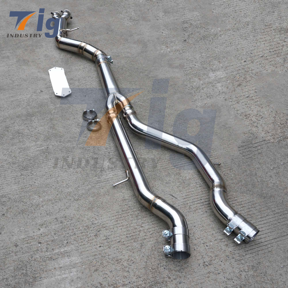 SS304 BMW S55 F80 F82 M3 M4 High Flow Single Midpipe Exhaust