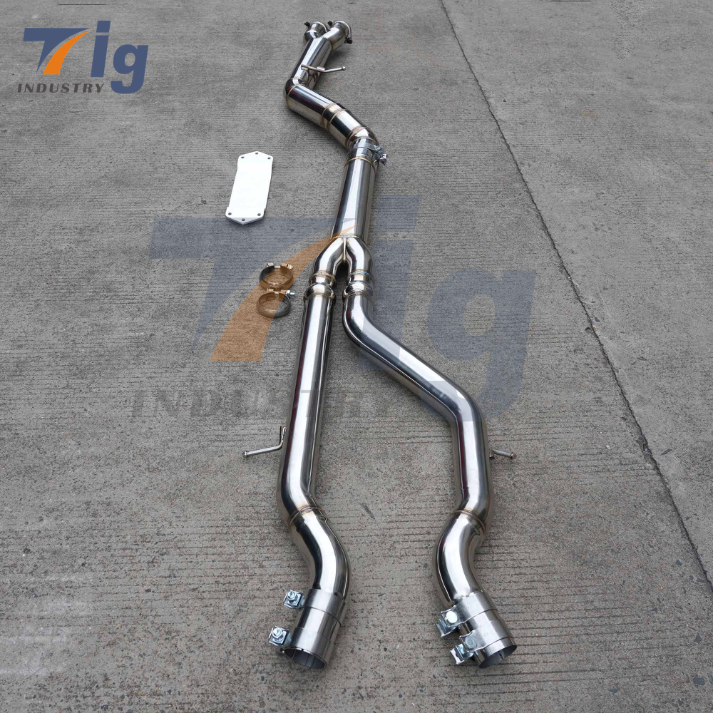 SS304 BMW S55 F80 F82 M3 M4 High Flow Single Midpipe Exhaust
