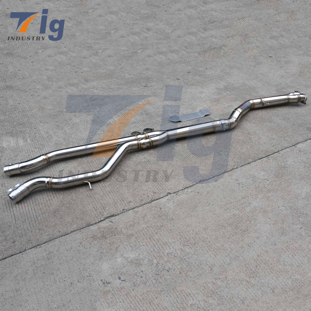 SS304 BMW S55 F80 F82 M3 M4 High Flow Single Midpipe Exhaust