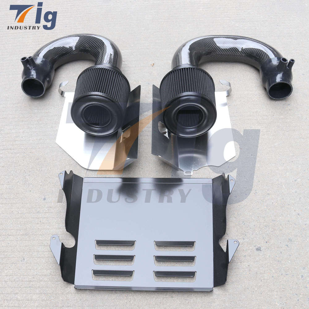 Mercedes Benz C63 C63S GLC63 GLC63S 3″ AMG Dry Carbon Fiber Intake Kit with Heat Shield