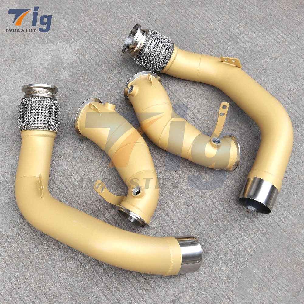 Ceramic Coating SS304 DOWNPIPES F90 M5 F91 F92 F93 M8 4.4T S63 Twin-turbocharged V8 2018+