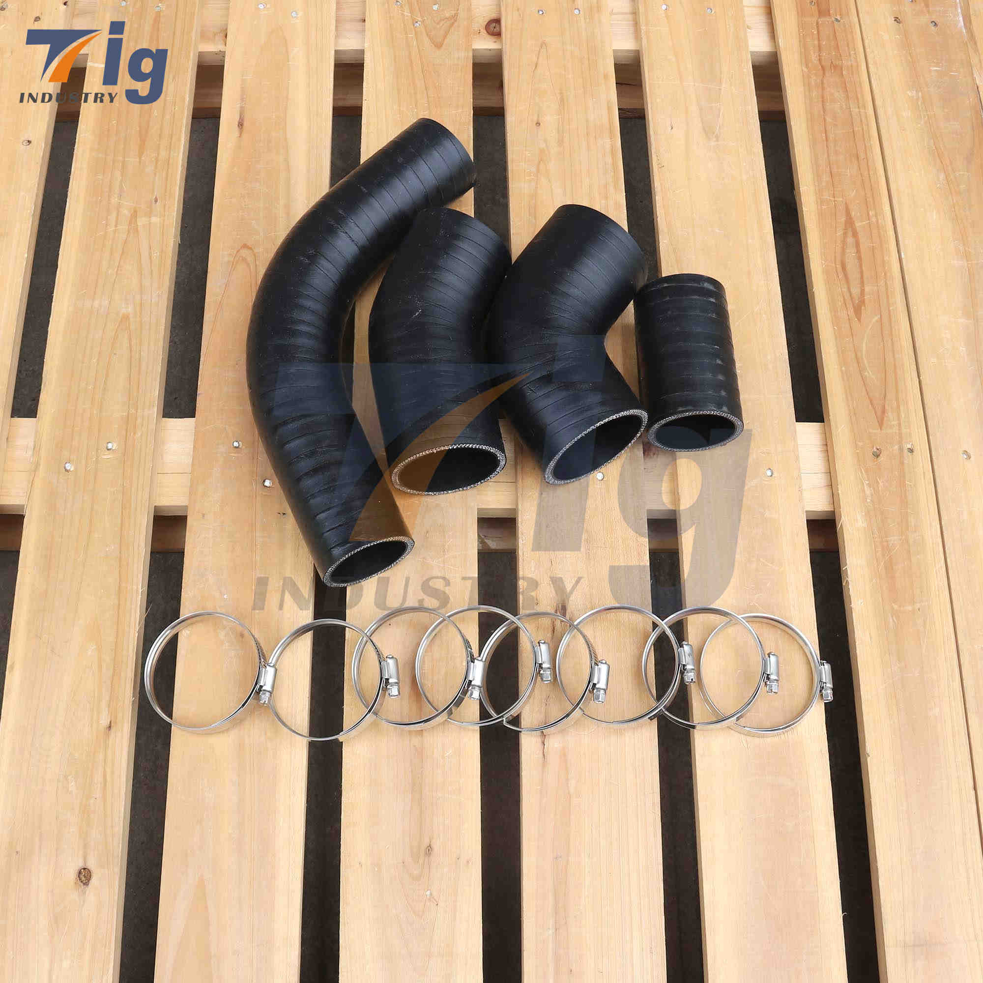 5-Ply Silicone CAC Intercooler Boot Kit GM Duramax 6.6L LB7 2002-2004 Silverado Sierra 2500 3500 Direct Fit OEM Upgrade