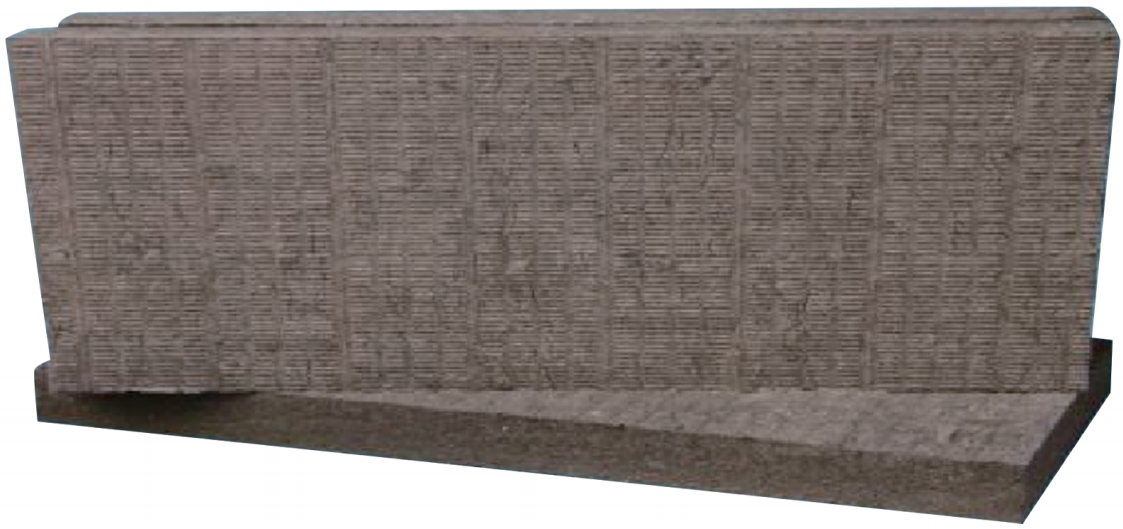 Real black fireproof rock wool board installed in an acoustic wall system with a perforated panel - high-density sound absorption and A1 fire-rated insulation by Liluan Technology