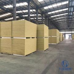 Large warehouse storage of high-density rock wool boards for slab insulation at Anhui Liluan Technology factory