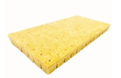 Rock wool seedling plug slab with superior air and water balance holes and drainage grooves - ideal for hydroponic seed starting by Liluan Technology