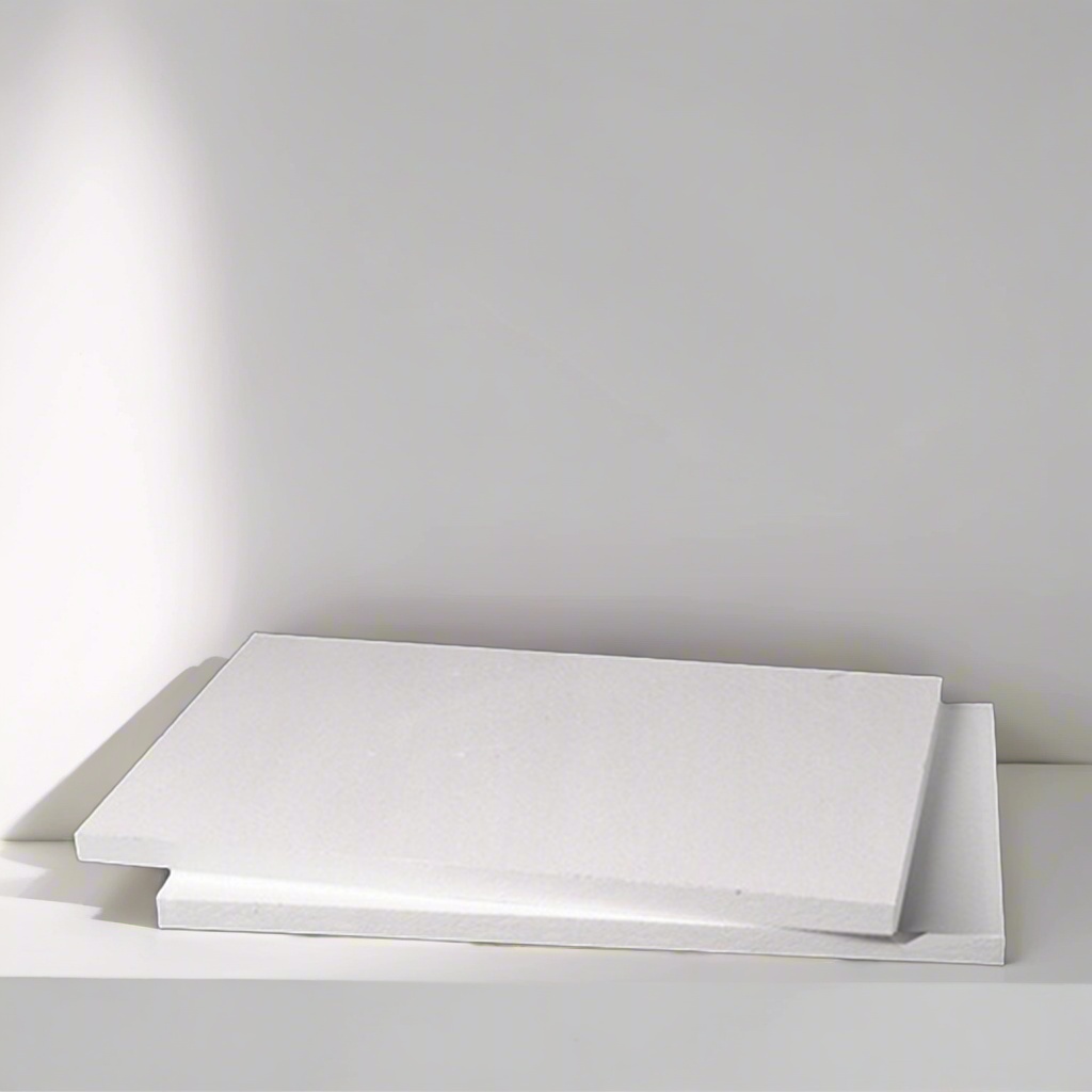 Single aluminum silicate board flat lay – professional high-temperature insulation panel by Liluan Technology