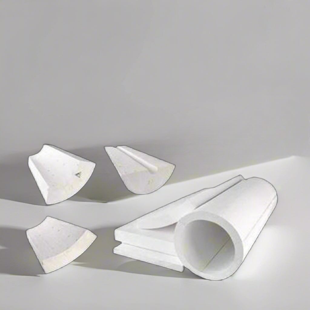 Aluminum silicate pipe sections in semi-circular and rolled forms – flexible high-temperature pipe insulation by Liluan Technology