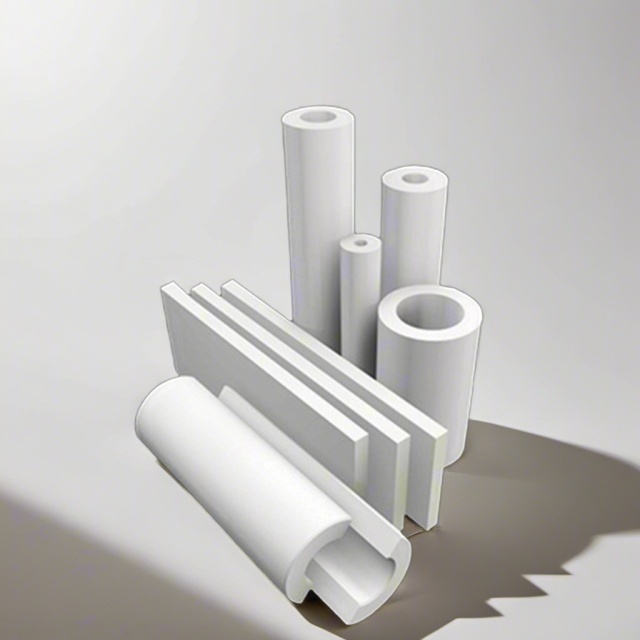 Various sizes of aluminum silicate pipes and flat profiles  – preformed high-temperature insulation tubes by Liluan Technology
