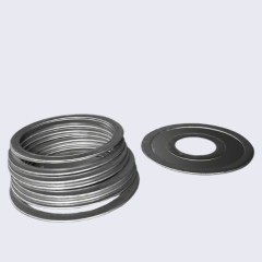 3D rendering of stainless steel jacketed graphite gaskets, metal clad sealing gaskets with flexible graphite core for high temperature industrial flanges-LiLuan Technology