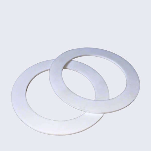 Pair of solid PTFE (Teflon) flange gaskets, high-performance corrosion-resistant non-metallic sealing gaskets for chemical pipeline, food, and pharmaceutical industrial flanges-LiLuan Technology