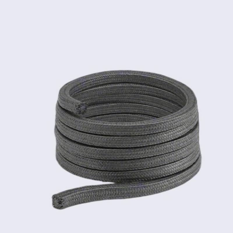 Coiled black graphite packing with high water content, flexible weave structure for high temperature industrial valve and pump sealing-LiLuan Technology
